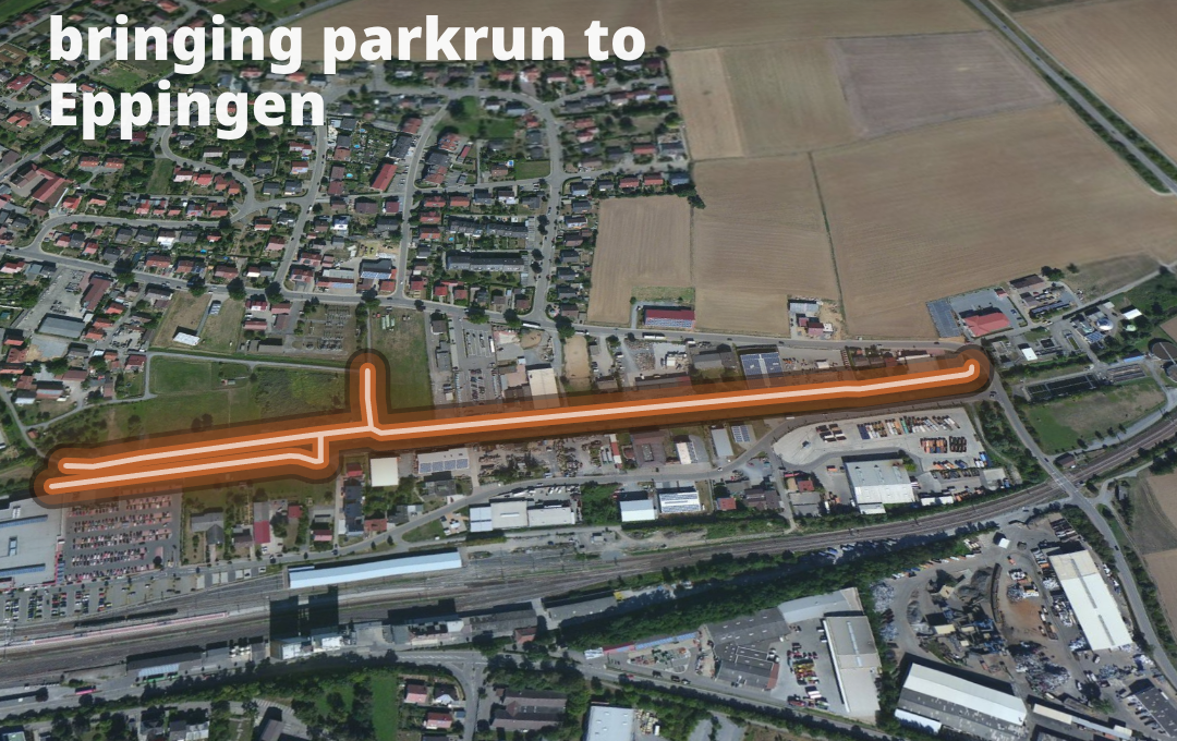 Visualisierung der parkrun-Strecke in Eppingen